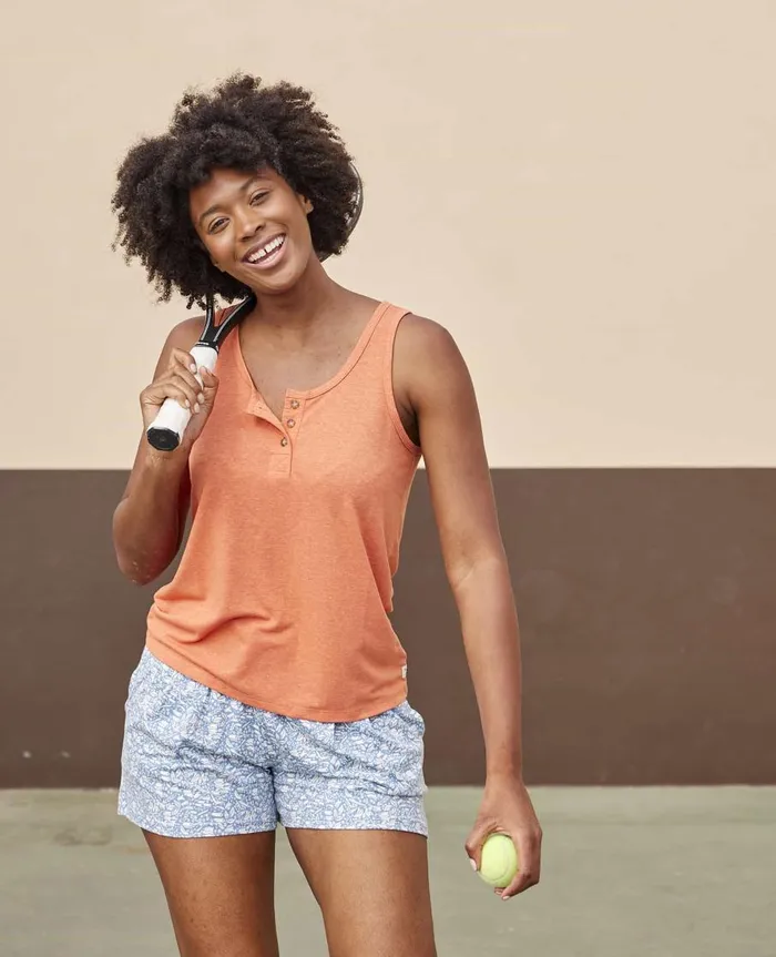 Women039s Piru Henley Tank Dreamsicle ToadandCo Loungewear and Sleep