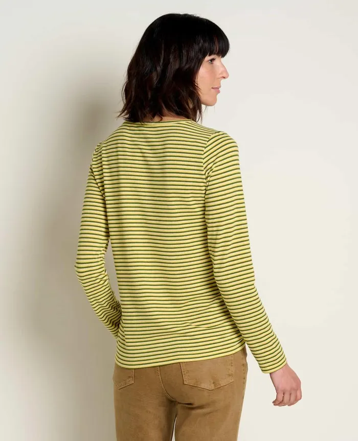Women039s Piru Long Sleeve Henley Pike Trio Stripe ToadandCo Tops and TShirts