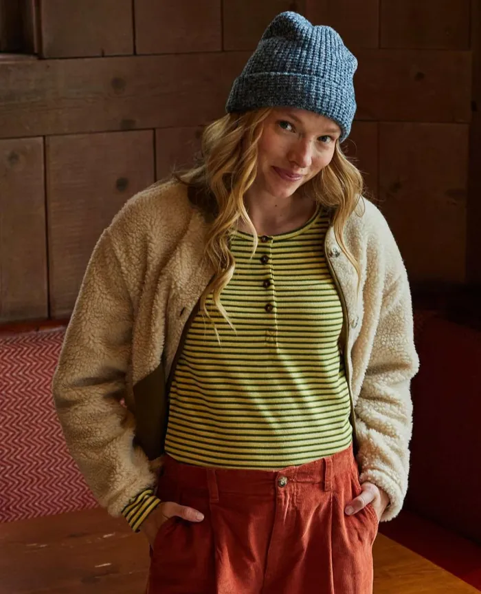 Women039s Piru Long Sleeve Henley Pike Trio Stripe ToadandCo Tops and TShirts