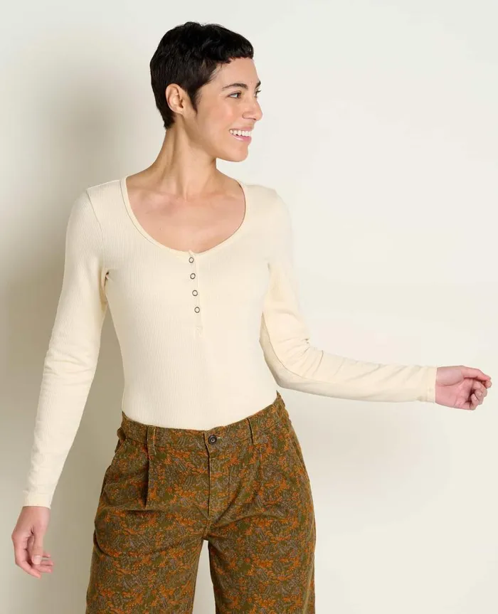 Women039s Ponderosa Long Sleeve Bodysuit Almond ToadandCo Tops and TShirts