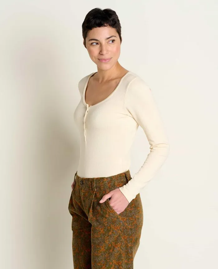 Women039s Ponderosa Long Sleeve Bodysuit Almond ToadandCo Tops and TShirts