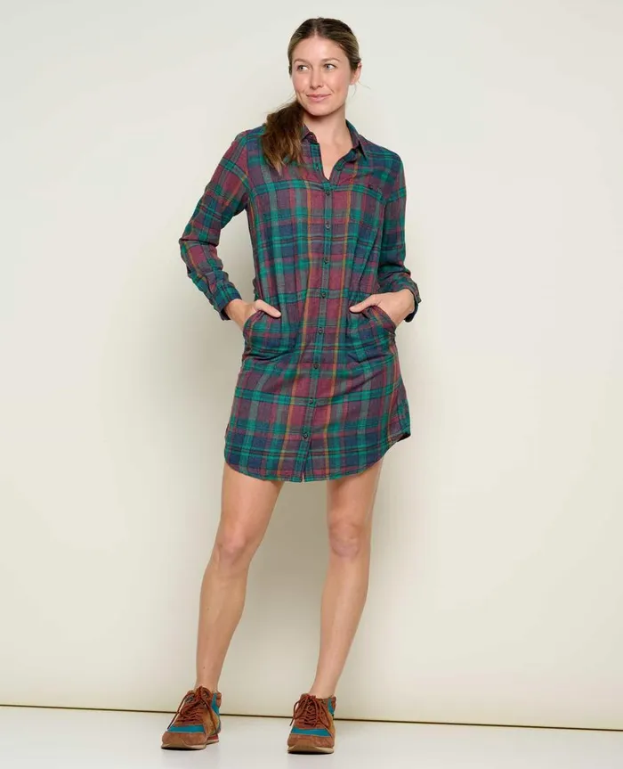 Women039s ReForm Flannel Shirtdress Aurora ToadandCo Dresses