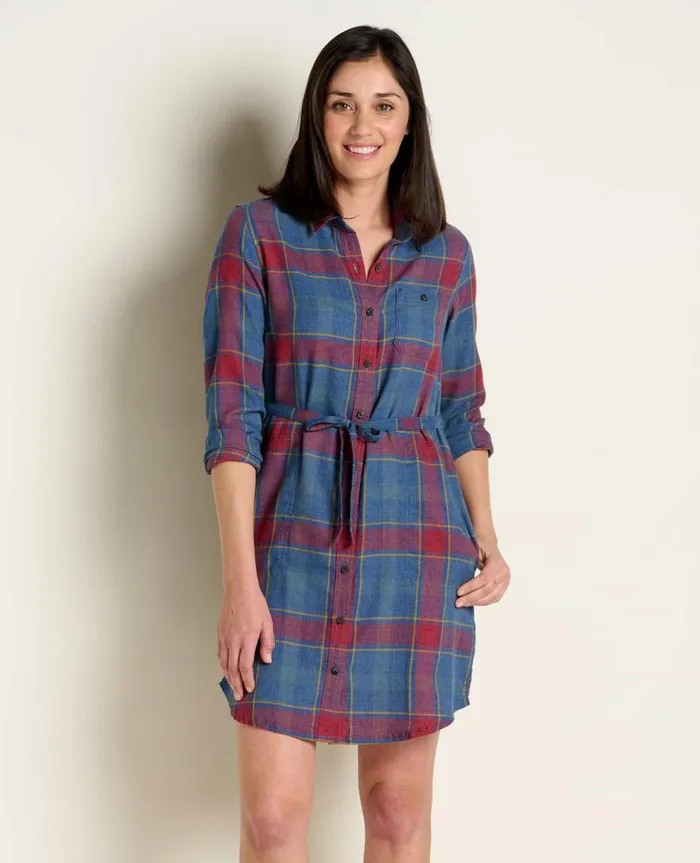Women039s ReForm Flannel Shirtdress Garnet ToadandCo Dresses