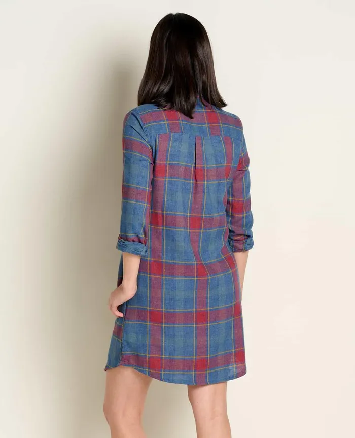 Women039s ReForm Flannel Shirtdress Garnet ToadandCo Dresses