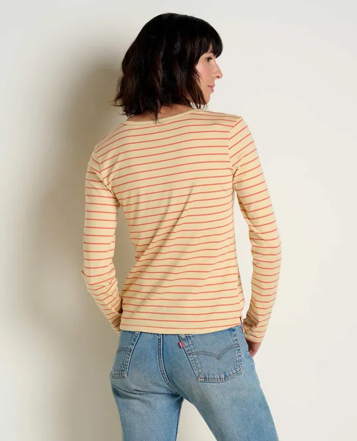 Women039s Rose Long Sleeve Tee Papaya Bold Stripe ToadandCo Tops and TShirts
