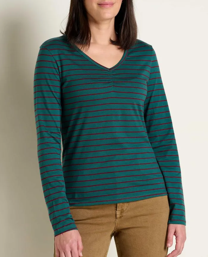 Women039s Rose Long Sleeve Tee Port Bold Stripe ToadandCo Tops and TShirts