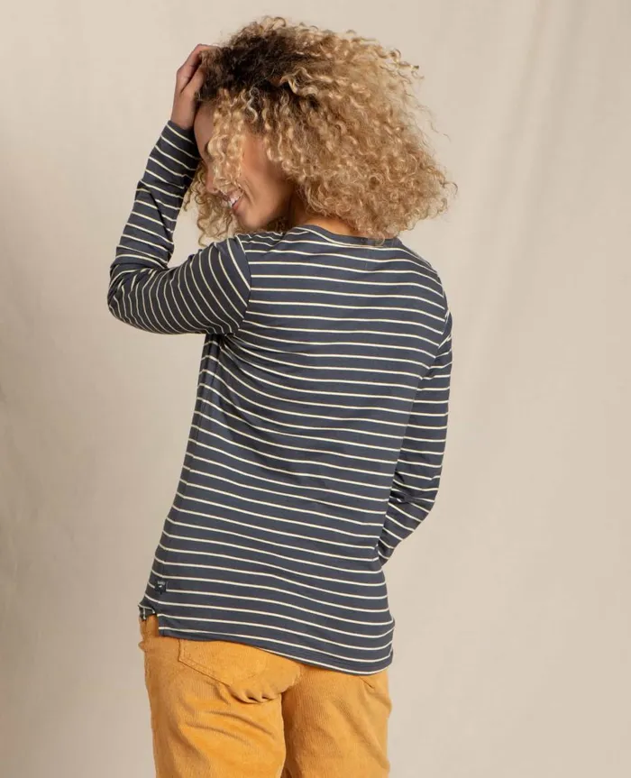 Women039s Rose Long Sleeve Tee Soot Stripe ToadandCo Tops and TShirts