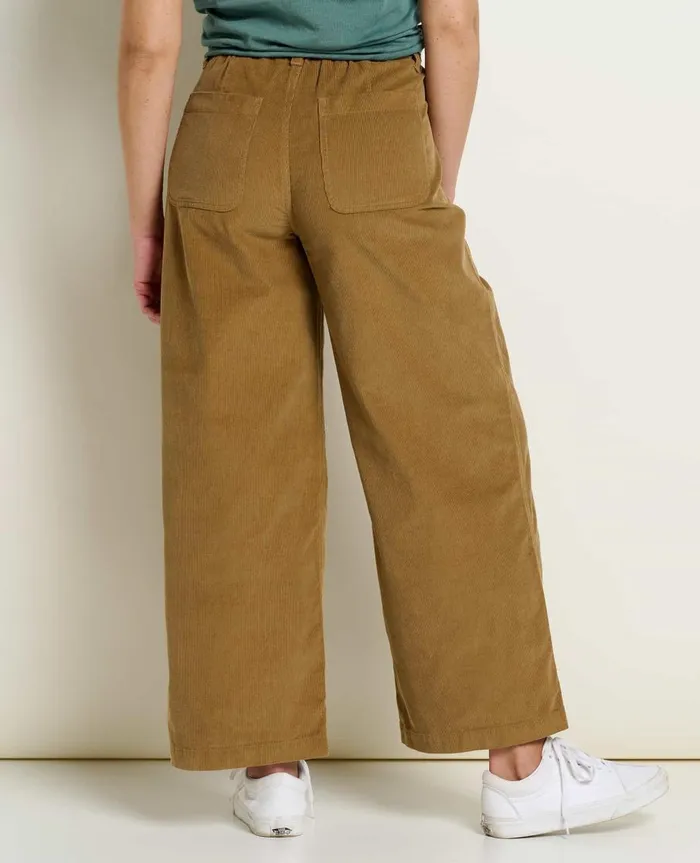 Women039s Scouter Cord Pleated Pull On Pant Honey Brown ToadandCo Pants
