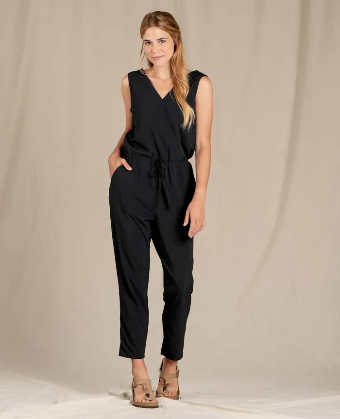 Women039s Sunkissed Liv Sleeveless Jumpsuit Black ToadandCo Dresses