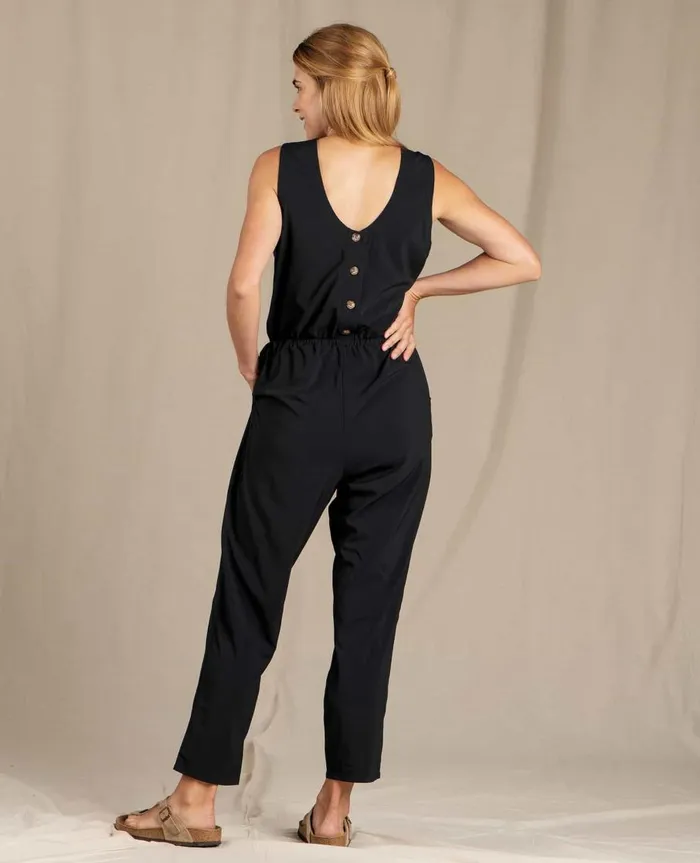 Women039s Sunkissed Liv Sleeveless Jumpsuit Black ToadandCo Dresses