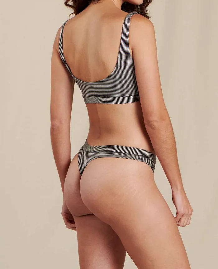 Women039s Thong Black Stripe ToadandCo Underwear and Accessories