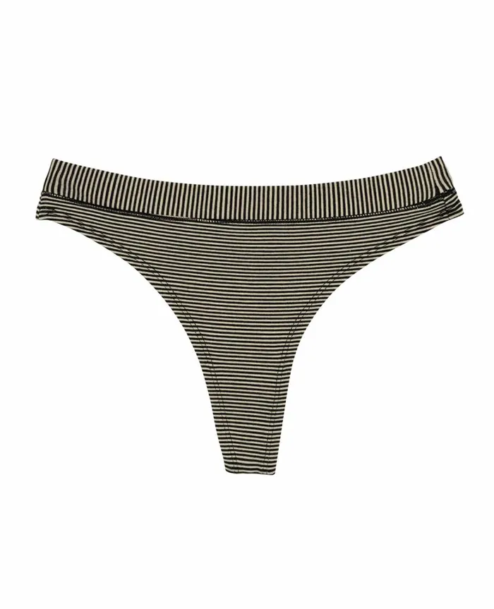 Women039s Thong Black Stripe ToadandCo Underwear and Accessories