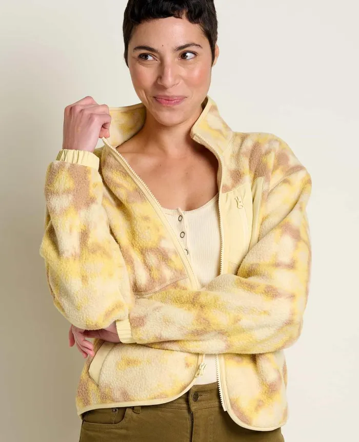 Women039s Women039s Campo Fleece Jacket Barley Tie Dye Print ToadandCo Jackets and Layers Women039s Women039s Campo Fleece Jacket Barley Tie Dye Print ToadandCo Jackets and Layers