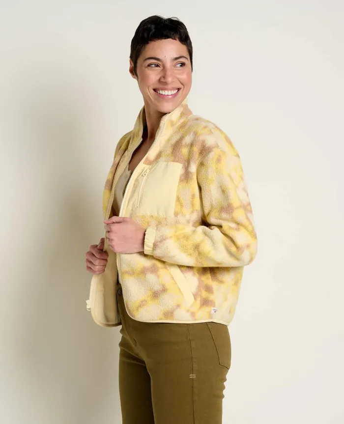 Women039s Women039s Campo Fleece Jacket Barley Tie Dye Print ToadandCo Jackets and Layers