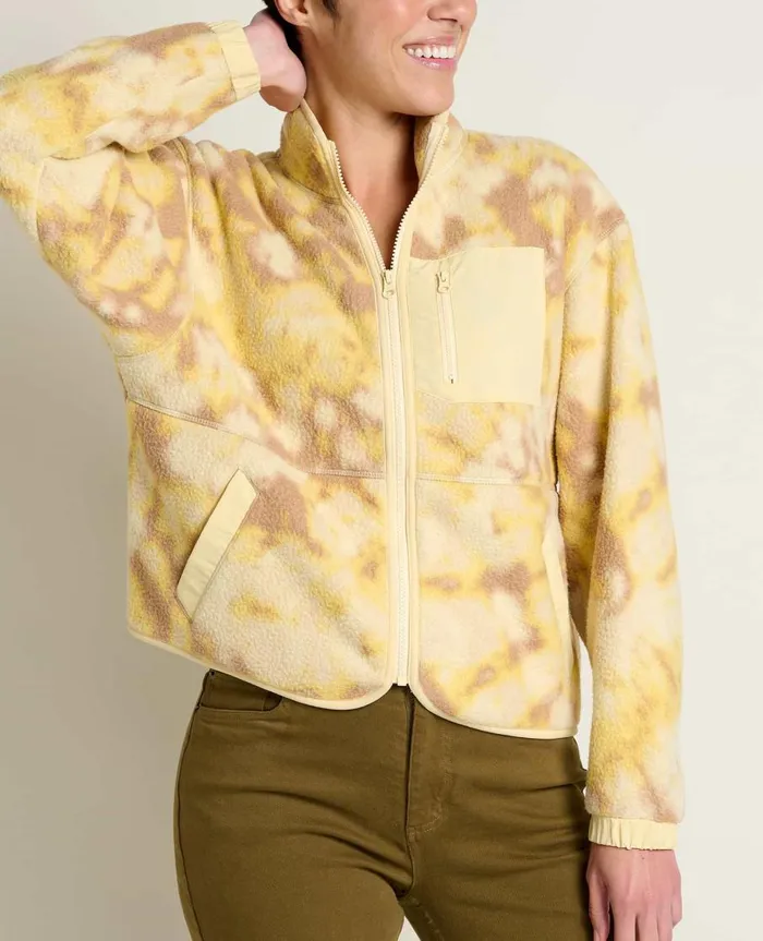 Women039s Women039s Campo Fleece Jacket Barley Tie Dye Print ToadandCo Jackets and Layers