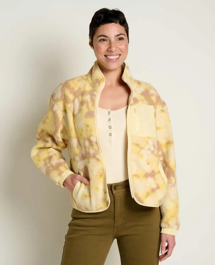 Women039s Women039s Campo Fleece Jacket Barley Tie Dye Print ToadandCo Jackets and Layers
