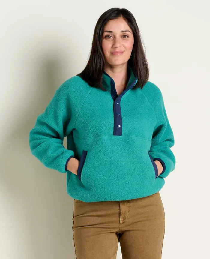 Women039s Women039s Campo Fleece Pullover Cyan ToadandCo Jackets and Layers