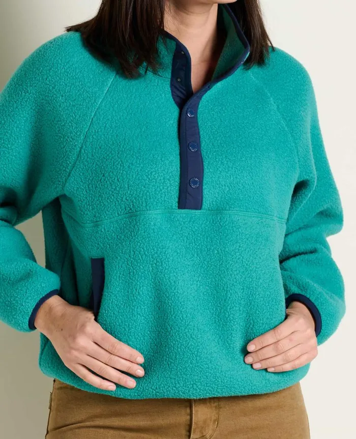 Women039s Women039s Campo Fleece Pullover Cyan ToadandCo Jackets and Layers