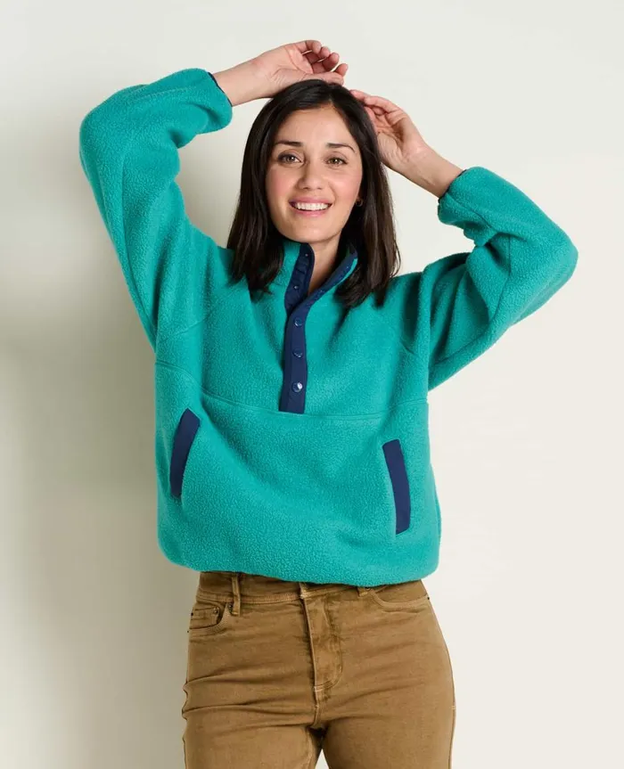 Women039s Women039s Campo Fleece Pullover Cyan ToadandCo Jackets and Layers