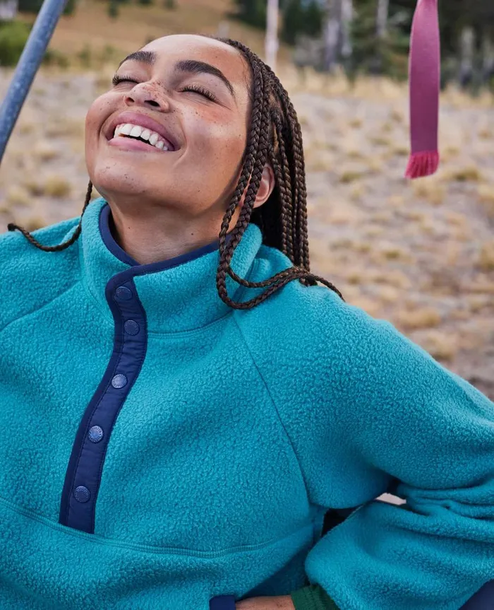 Women039s Women039s Campo Fleece Pullover Cyan ToadandCo Jackets and Layers