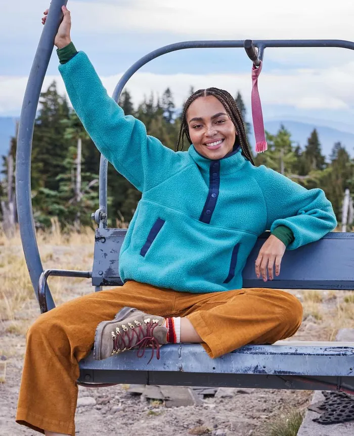 Women039s Women039s Campo Fleece Pullover Cyan ToadandCo Jackets and Layers