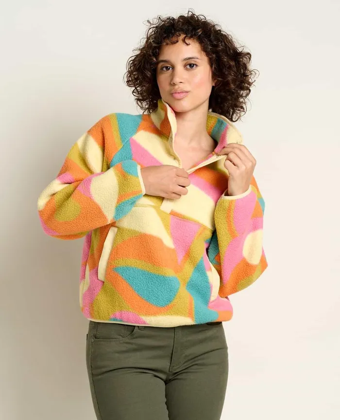Women039s Women039s Campo Fleece Pullover Shapes Print ToadandCo Jackets and Layers