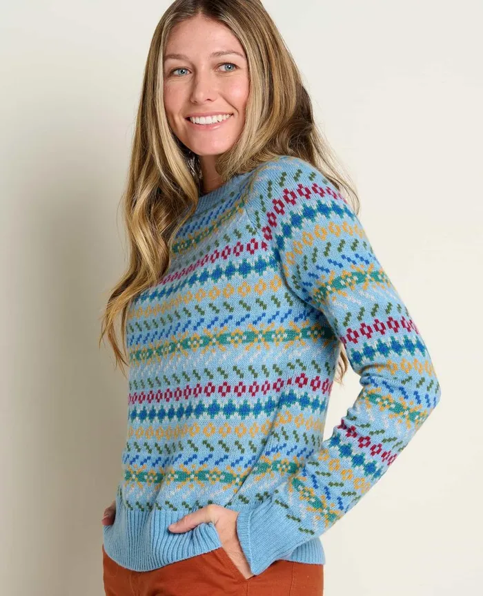 Women039s Women039s Cazadero Crew Sweater Glacier ToadandCo Sweaters
