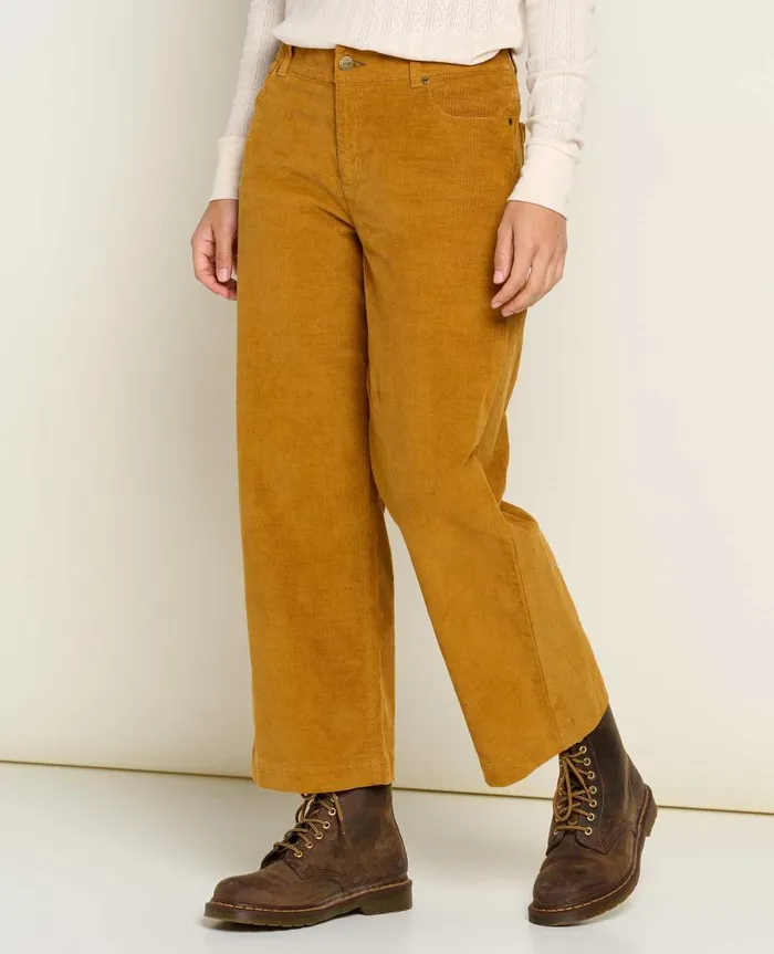 Women039s Women039s Karuna Cord Wide Leg Pant Cardamom ToadandCo Pants