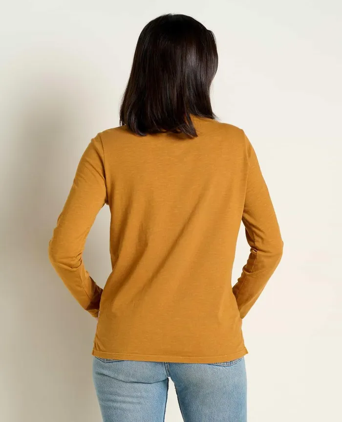 Women039s Women039s Primo Long Sleeve Crew Cardamom ToadandCo Tops and TShirts