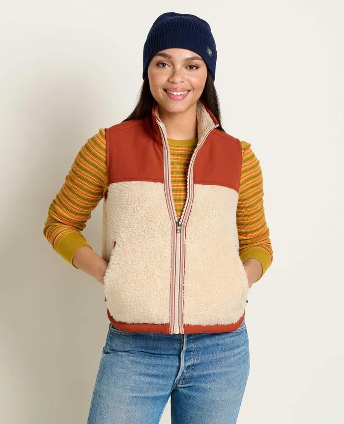 Women039s Women039s Sespe Sherpa Vest Barley ToadandCo Outerwear