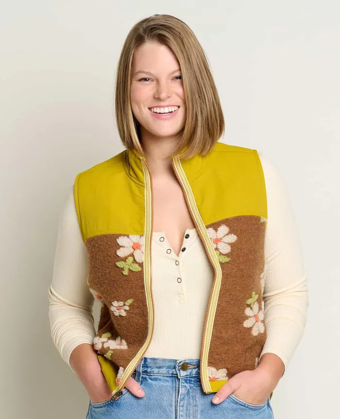 Women039s Women039s Sespe Sherpa Vest Daisy ToadandCo Jackets and Layers