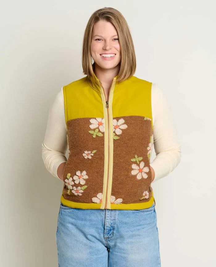 Women039s Women039s Sespe Sherpa Vest Daisy ToadandCo Jackets and Layers