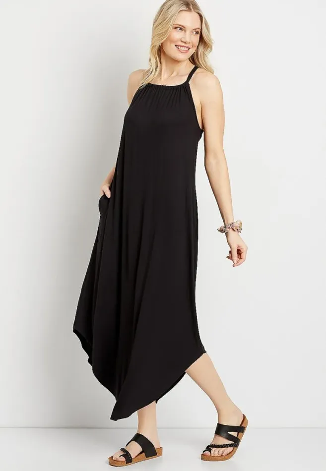 Women 247 Halter Neck Pocket Maxi Dress Maurices Dresses and Jumpsuits