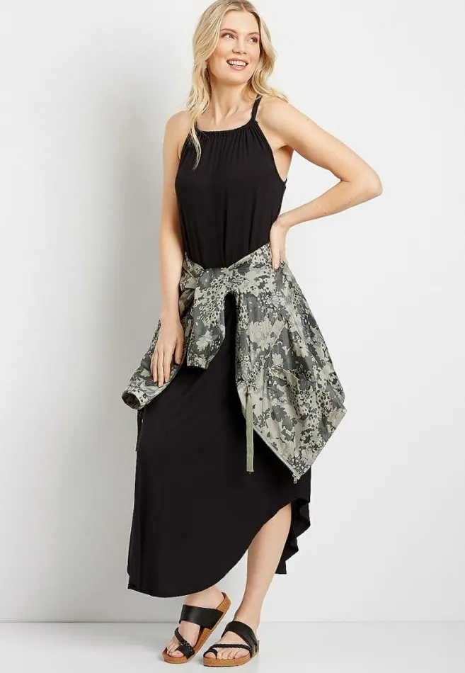 Women 247 Halter Neck Pocket Maxi Dress Maurices Dresses and Jumpsuits
