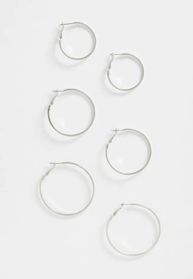 Women 3 Pack Hoop Earring Set Maurices Jewelry