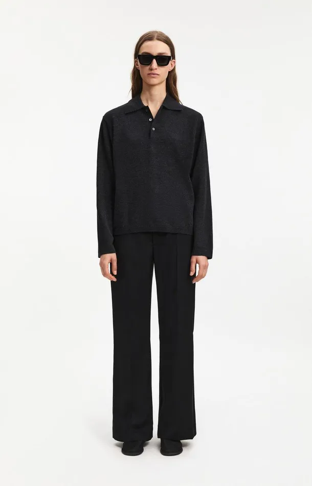 Women A Day039s March Knitwear Clare Merino Polo Sweater Women A Day039s March Knitwear Clare Merino Polo Sweater