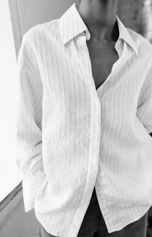 Women A Day039s March Shirts Savoy Striped Modal Shirt Women A Day039s March Shirts Savoy Striped Modal Shirt