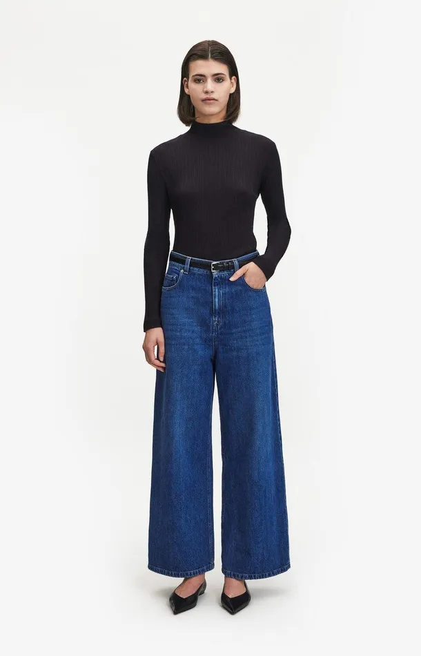 Women A Day039s March Trousers Tabia Wide Denim Trousers