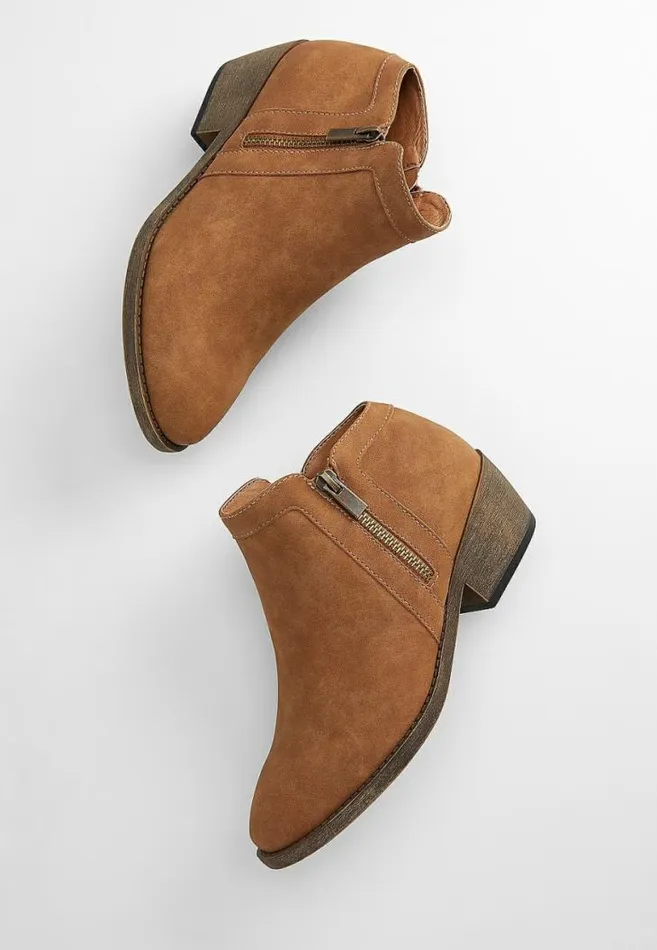Women Abigail Brown Ankle Bootie Maurices Boots