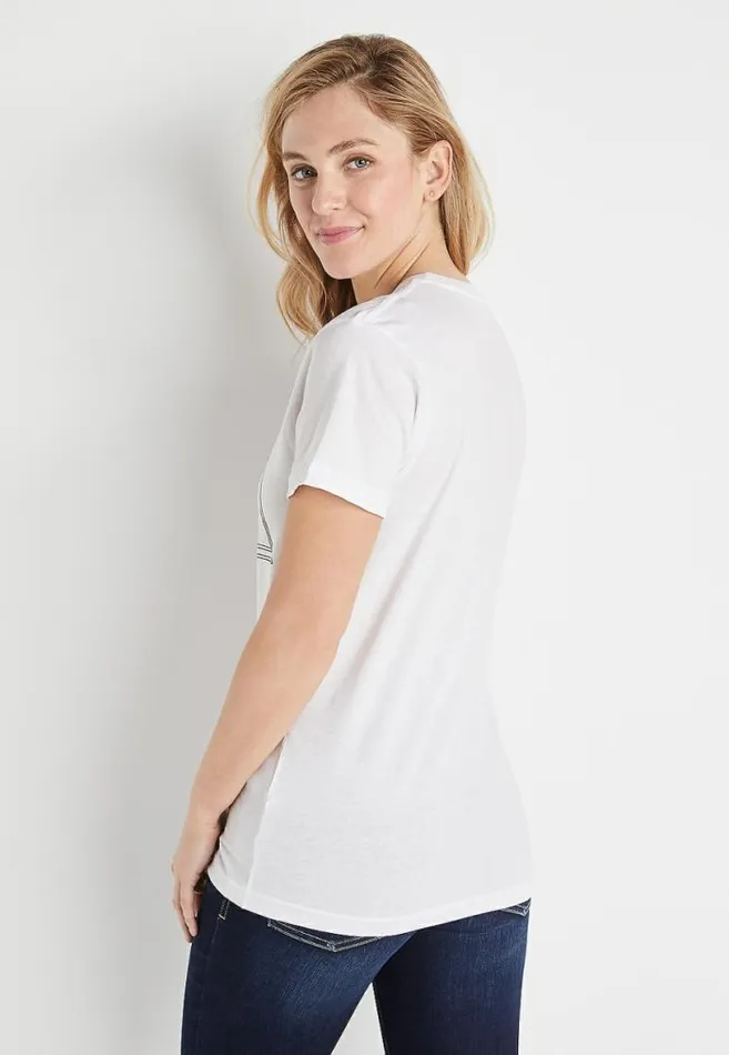 Women Acdc Oversized Graphic Tee Maurices Tops