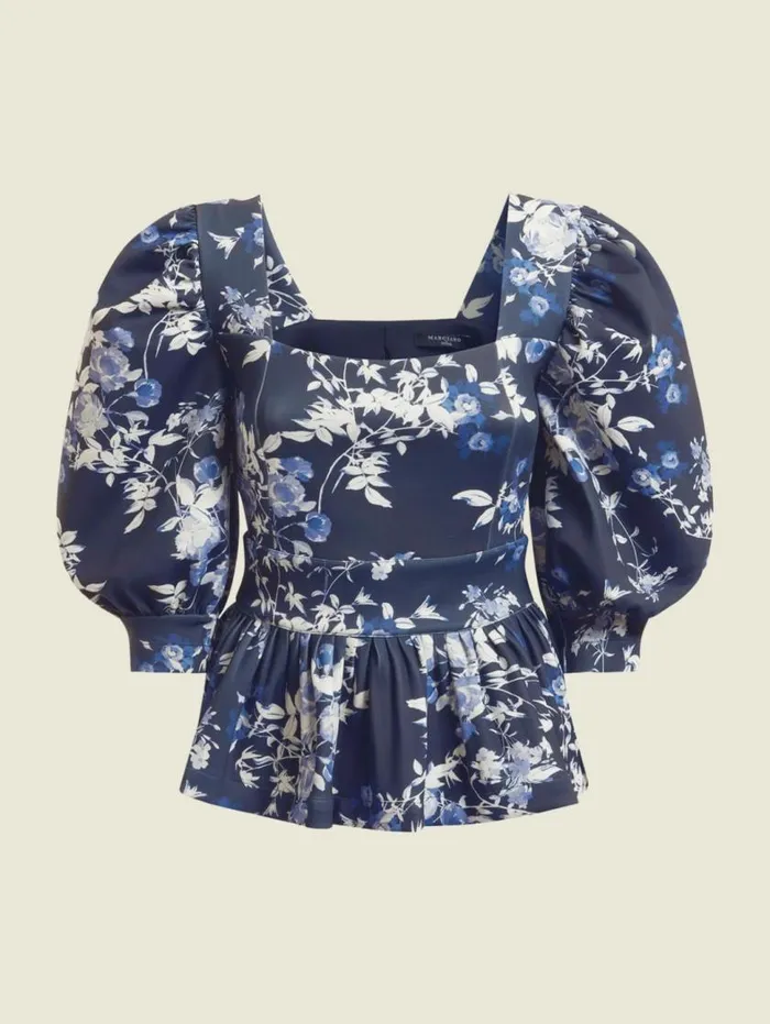 Women Alexis Petal Pose Top Petal Pose Indigo Marciano Tops And Sweaters Women Alexis Petal Pose Top Petal Pose Indigo Marciano Tops And Sweaters