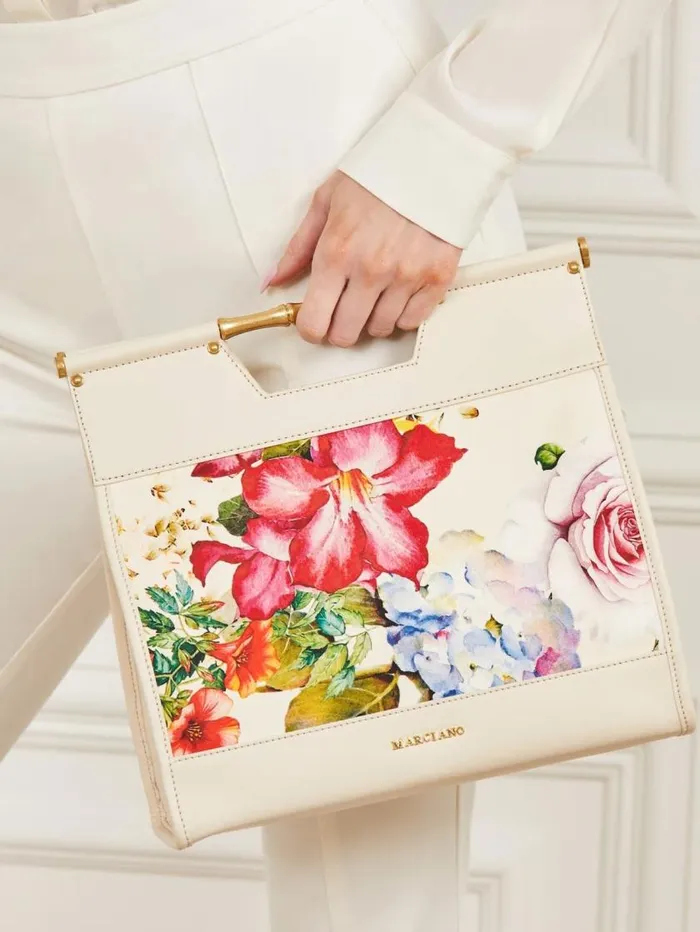 Women Alia Printed Tote Paper Marciano Accessories Women Alia Printed Tote Paper Marciano Accessories