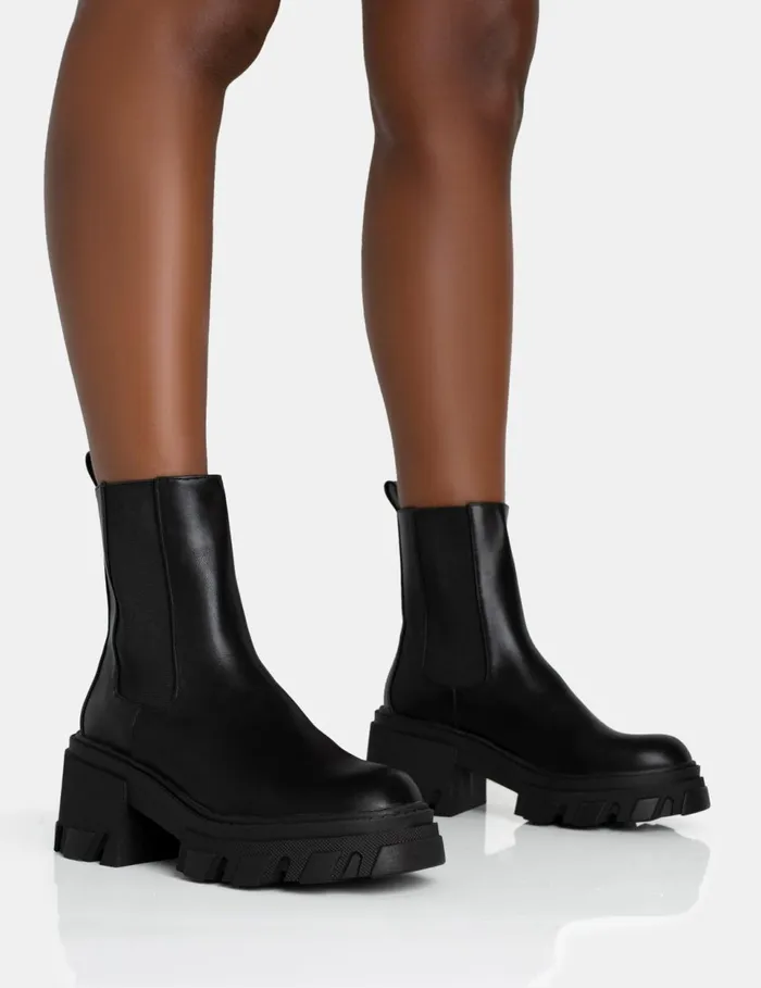 Women Astro Elasticated Chunky Ankle Heeled Boots Black Public Desire Ankle Boots Women Astro Elasticated Chunky Ankle Heeled Boots Black Public Desire Ankle Boots