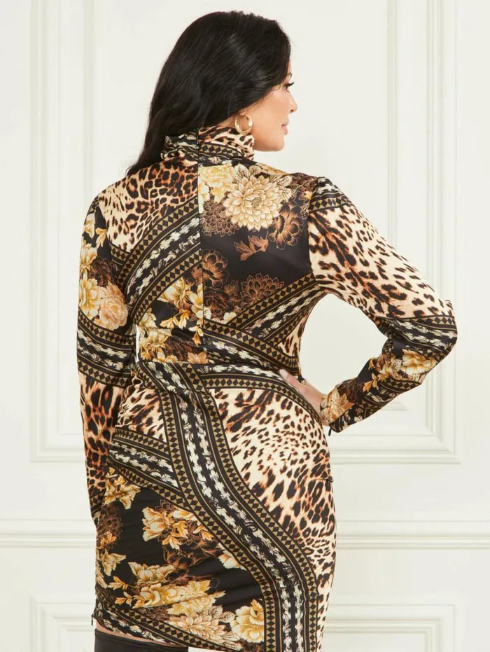 Women Aurora Printed Dress After Dark Print Marciano Dresses Women Aurora Printed Dress After Dark Print Marciano Dresses