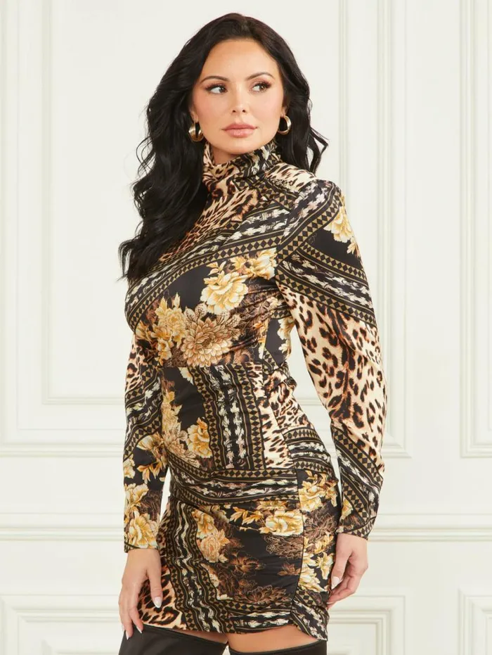 Women Aurora Printed Dress After Dark Print Marciano Dresses Women Aurora Printed Dress After Dark Print Marciano Dresses