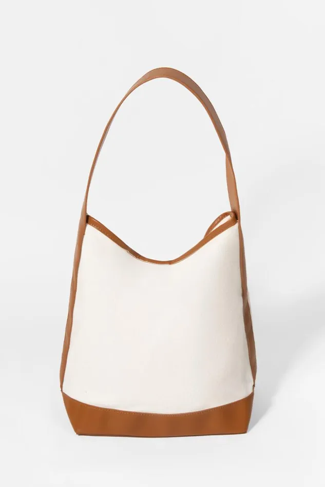 Women Bags Cupshe Anakena Patchwork Canvas Shoulder Bag Multicolor