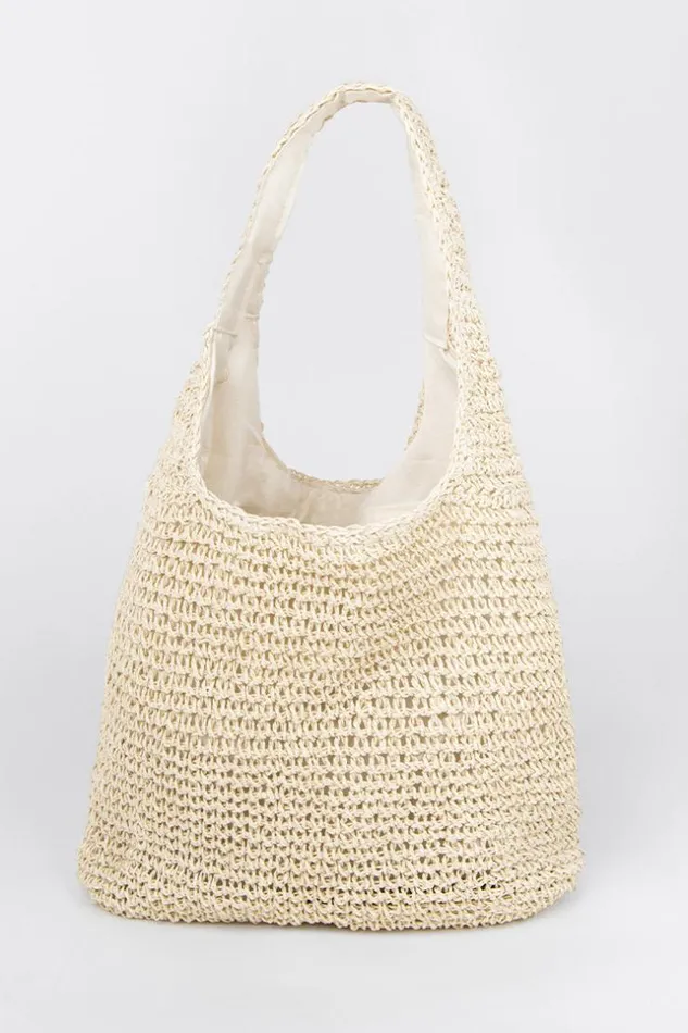 Women Bags Cupshe Aurin Large Braided Yellow Vacation Shoulder Bag Linen