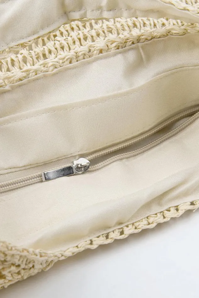 Women Bags Cupshe Aurin Large Braided Yellow Vacation Shoulder Bag Linen