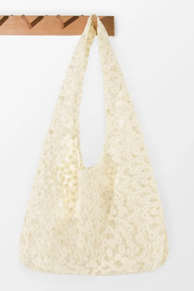 Women Bags Cupshe Avalon Embroidery Floral Shoulder Bag Beige