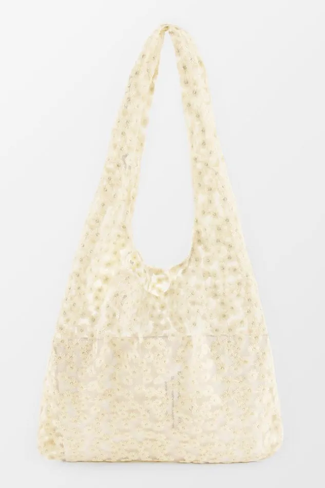 Women Bags Cupshe Avalon Embroidery Floral Shoulder Bag Beige
